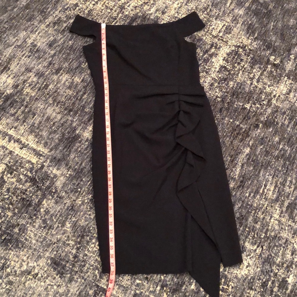 HP! Eliza J Off the Shoulders Navy Dress - Picture 8 of 9